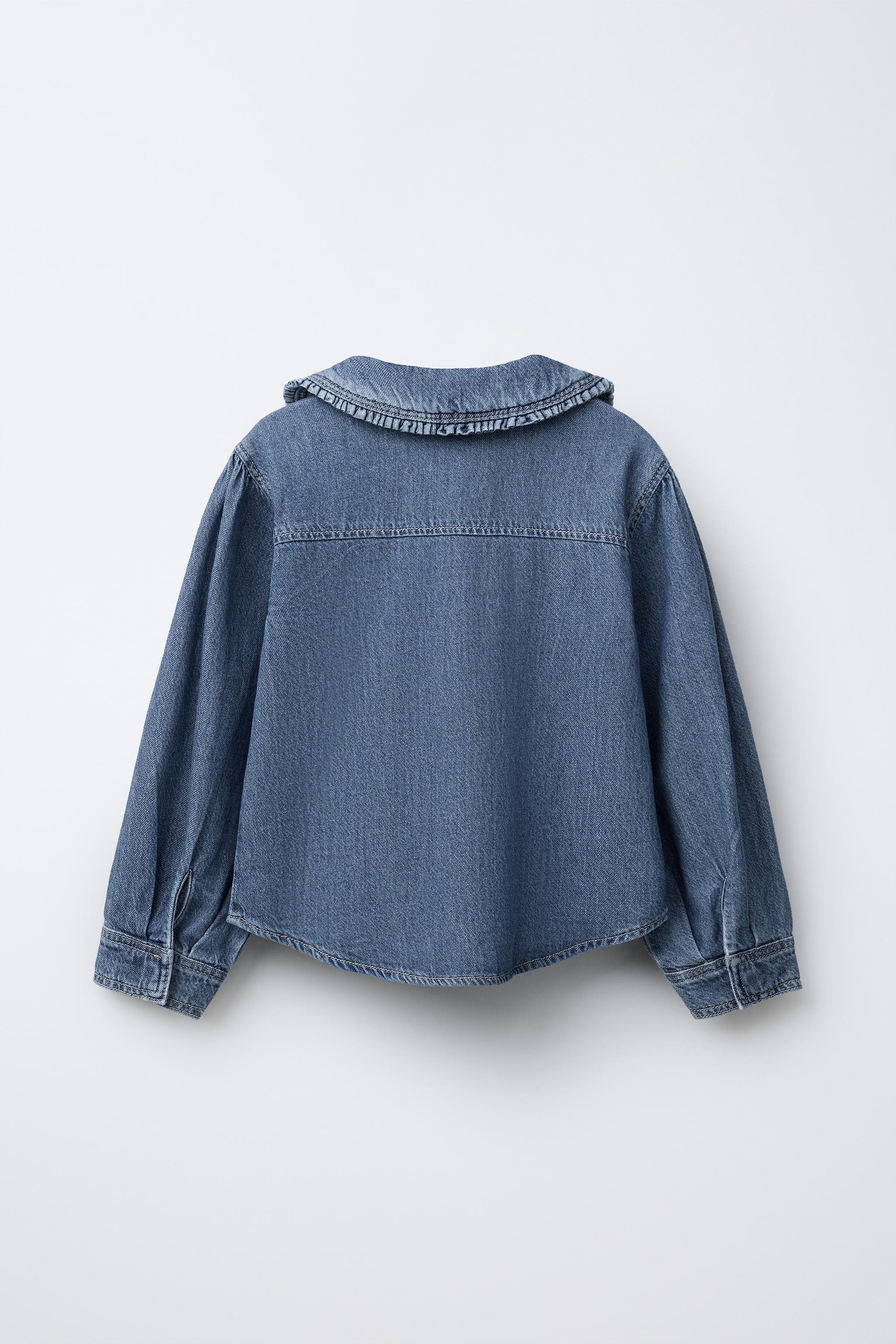 PETER PAN COLLAR DENIM SHIRT